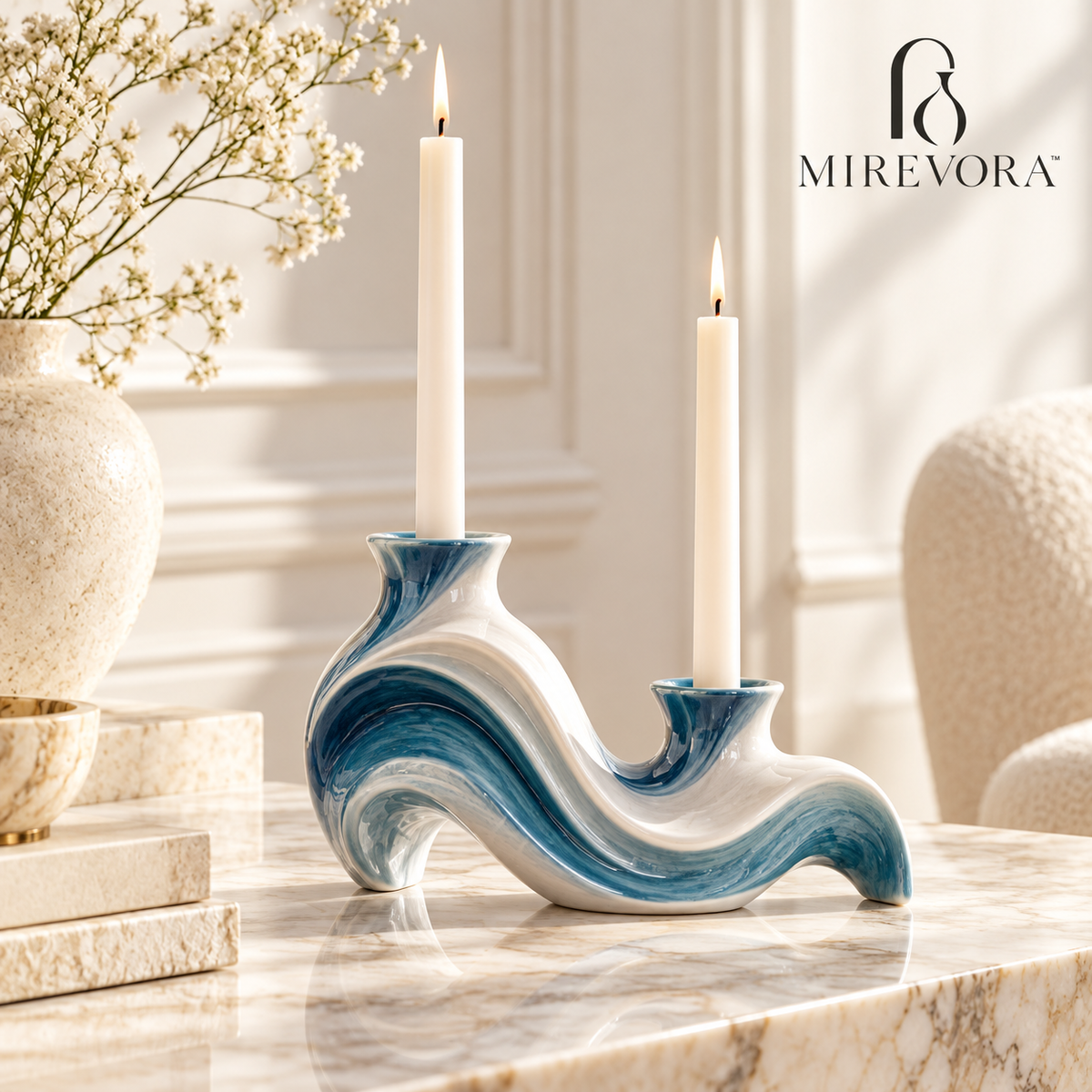 Marea Sculptural Candle Holder